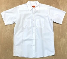 Red Kap Work Shirt 2 Pocket Men's Industrial Uniform Short Sleeve White