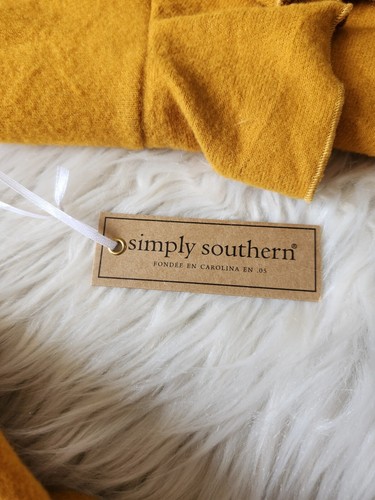 Simply Southern Wrap Tie Cardigan Womens XL Boho Bell Sleeve Soft Yellow Gold - Picture 7 of 12