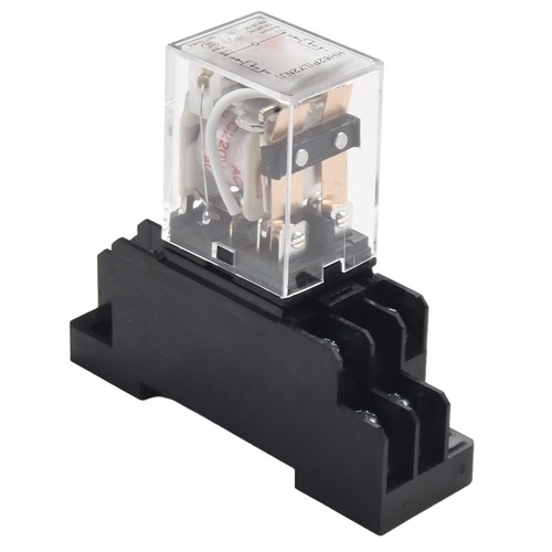 110/120V AC, 220/230V AC Power Relay Coil DPDT LY2NJ 8 Pin With Socket Base - Picture 43 of 43