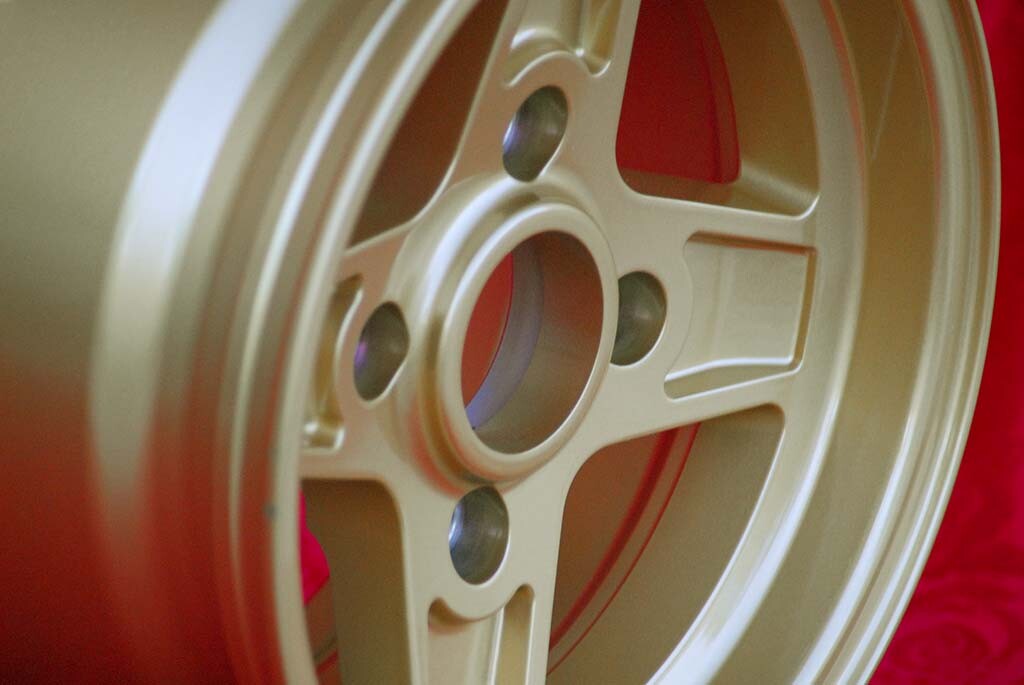 4 Cerchi Lancia Fulvia Campagnolo Design Felgen 7x13 ET10 gold wheels Jantes - Foto 9 di 12