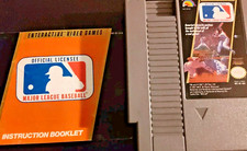 Major League Baseball Nintendo NES Video Game 1988 Auth Working Cart & Manual