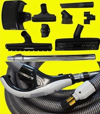 Premium SAUGSCHLAUCHSET Ein/Aus, Griff + Stecker 360° drehend ZENTRALSTAUBSAUGER