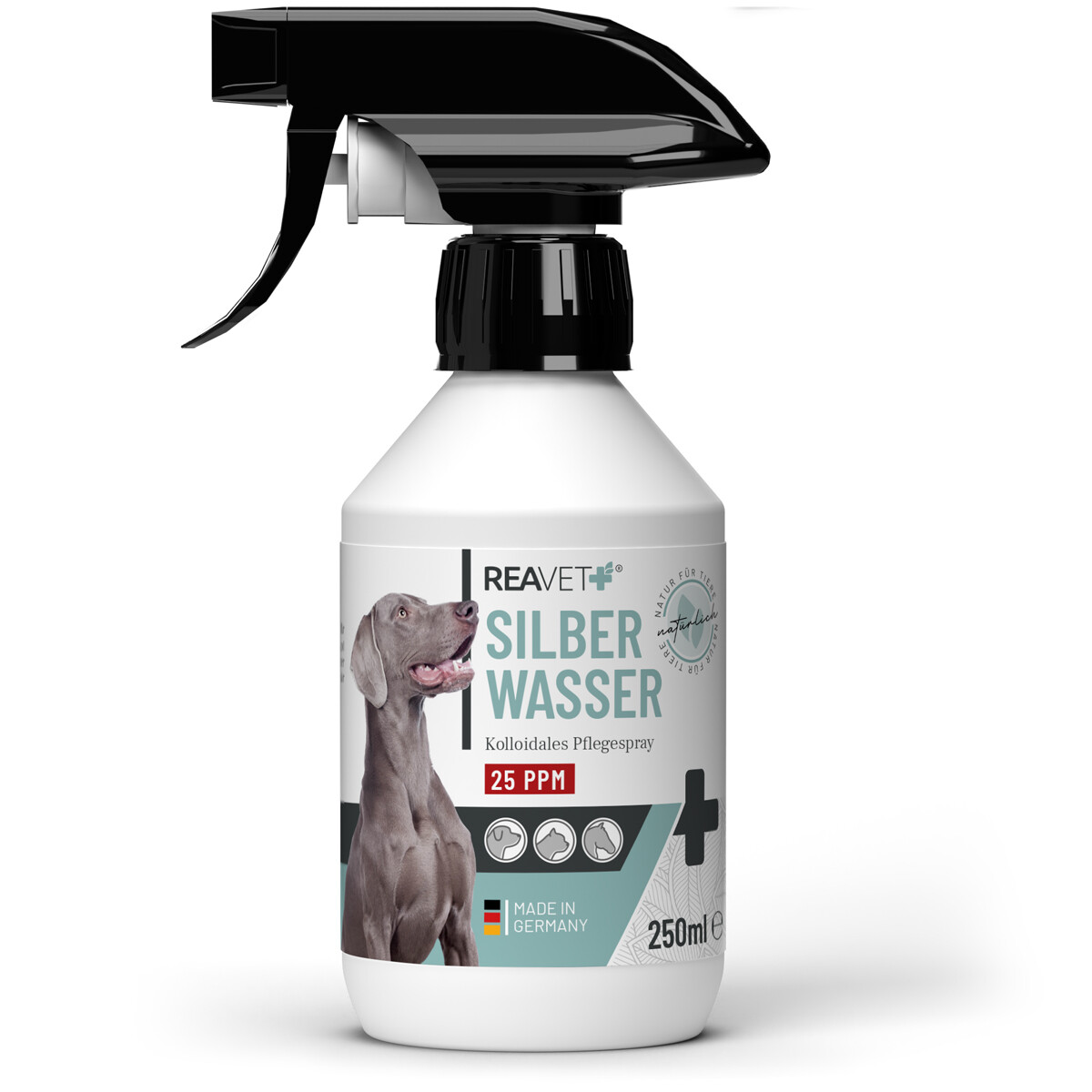 REAVET Kolloidales Silberspray Hund 250 ml – Wundspray für Tiere, Silberspray