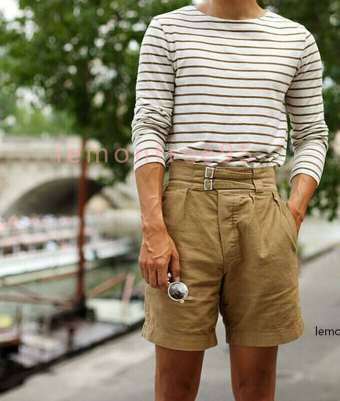 Men 1941 Pattern UK Army Khaki Drill Vintage Style Shorts Men 1941 Pattern UK Army Khaki Drill Vintage Style Shorts