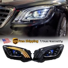 For 2014-2017 Mercedes-Benz S-Class W222 Upgrade LED Headlights  DRL Head Lamps