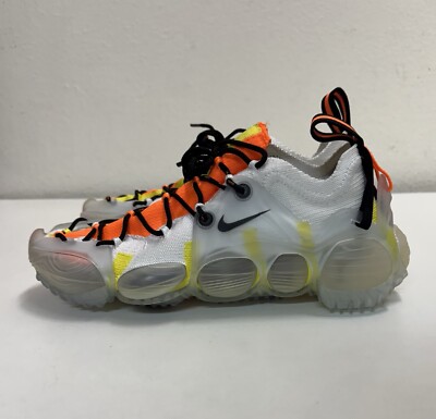 Nike ISPA Link Axis Flyknit Sz 3XS (Mens 6-7) White Orange Black FZ3507-100 NEW!