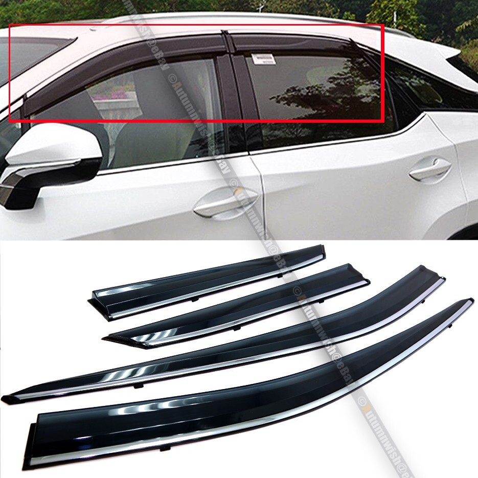 Fit 1622 Lexus RX350 RX450H JDM Style Black Tinted w/ Chrome Trim