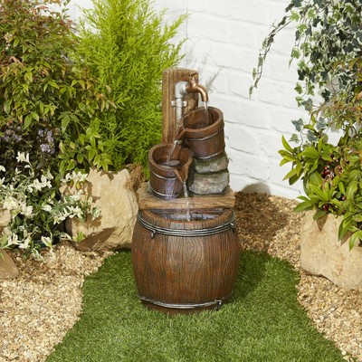 Ponds Water Features Pouring Jugs Traditional Water Feature With Led Garden Fountain Water Feature Garden Patio Mhg Co Ke