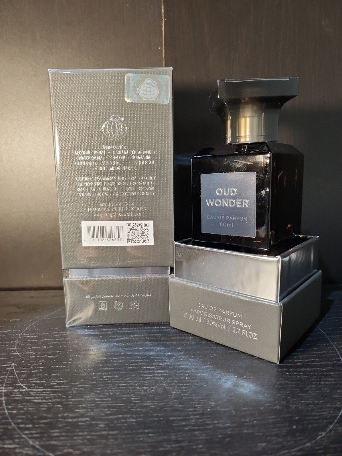 Oud Wonder By Fragrance World Arabic Perfume Eau De Parfum Unisex 80ml