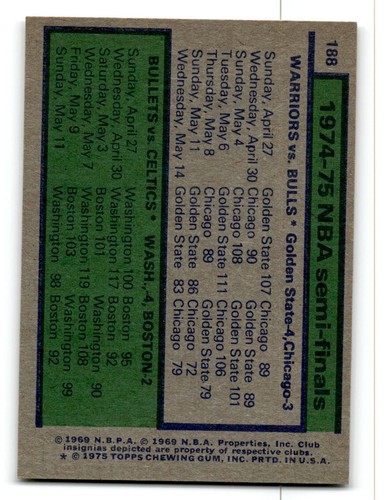 1975-76 Topps Basketball Poor to Good You Choose, Complete Your Set #1-330 - Bild 259 von 459