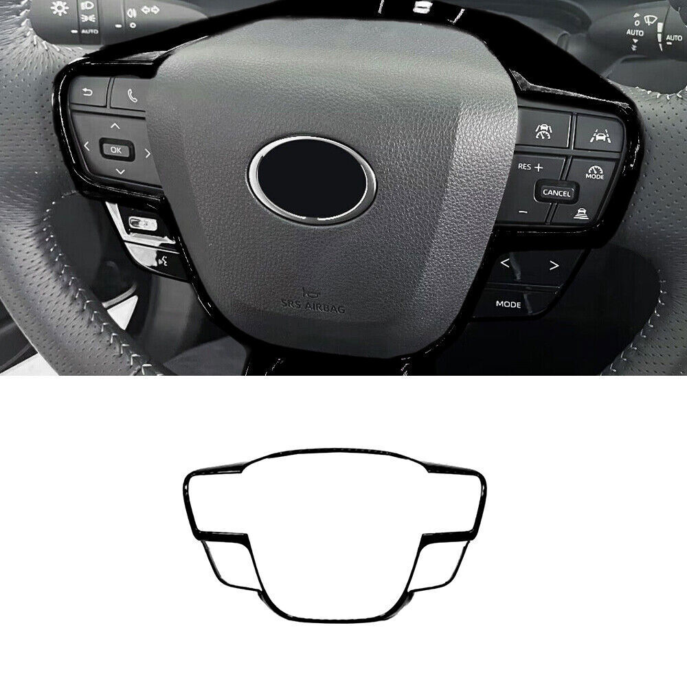Front Steering Wheel Frame Cover Decor For Toyota Camry 2025-2026 Bright Black