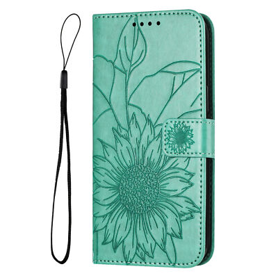 Flip Sunflower Card Wallet Phone Case for Xiaomi Redmi Note 12 11 10 9 8 7 8T 9S