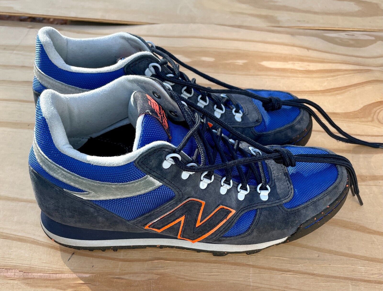 Ik heb het erkend balans onbetaald New Balance 710 H710 Men's 9.5 Classic Hiking Boot Sneaker Navy Blue Suede  | eBay