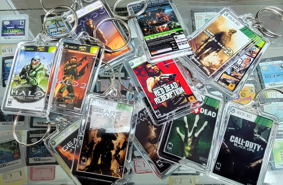Xbox 360 Game Art Video Game Keychain | Chain | Hanger | Pendent (Front & Back) - Image 1 of 1