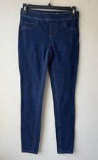 Justice Girls Blue Denim Mid Rise Pull On Lightweight Jean Leggings Slim Size 14