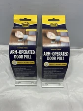 Lot Of 2 MD Arm Operated Hands Free Door Pull 55402 Protect Against Germs Alum