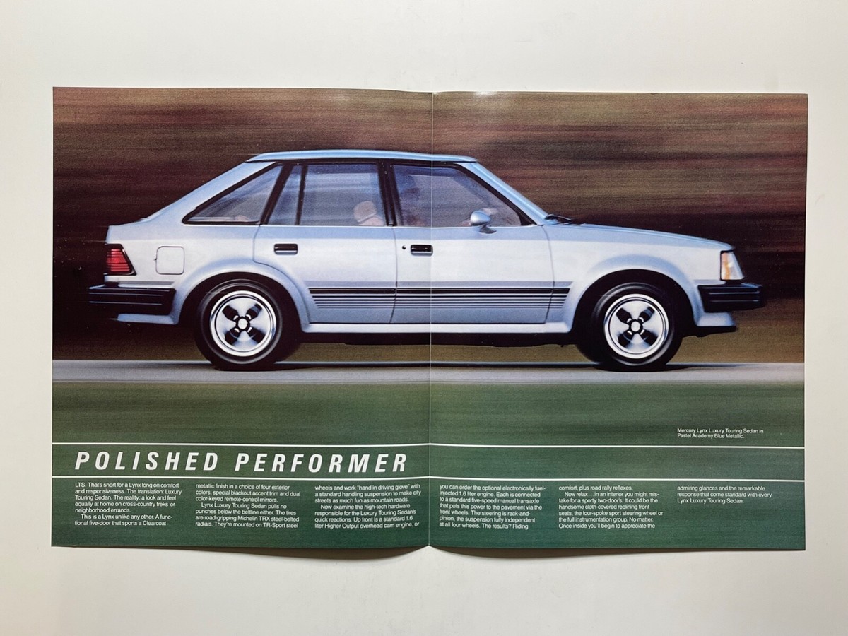 1983 Mercury LYNX LTS Car *Original Sales Brochure* (4 Color Pages