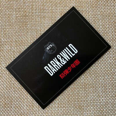 BTS Group [ Dark & Wild Official Photocard ] 1st Studio Album