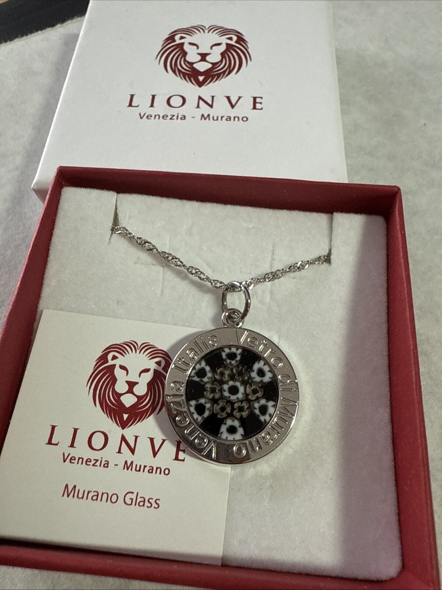Collier Artisanal En Verre De Murano Rouge - Ciondolo Papillon - Pour Femme - Neuf Avec Étiquettes