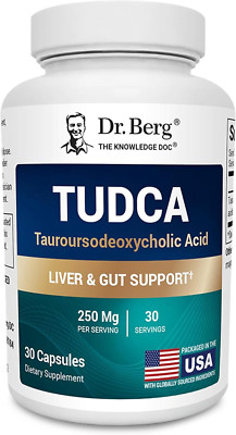 Dr. Berg TUDCA Supplement Tauroursodeoxycholic Acid, Liver Digestive 30 Capsules