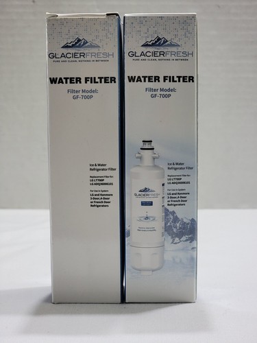 2 GLACIER FRESH WATER & ICE REFRIGERATOR FILTERS MODEL GF-700P LG KENMORE SEALED - Picture 4 of 5