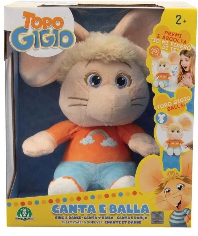 GRANDI GIOCHI TOPO GIGIO PELUCHE CANTA E BALLA