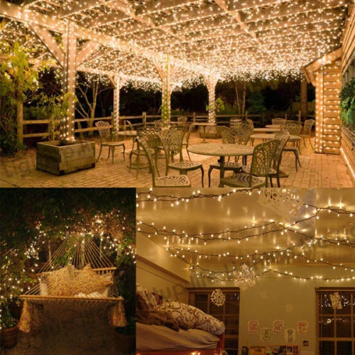 Solar String Lights Outdoor Waterproof Extra-Long 72ft 200 LED Solar Fairy Light - Image 4 of 4
