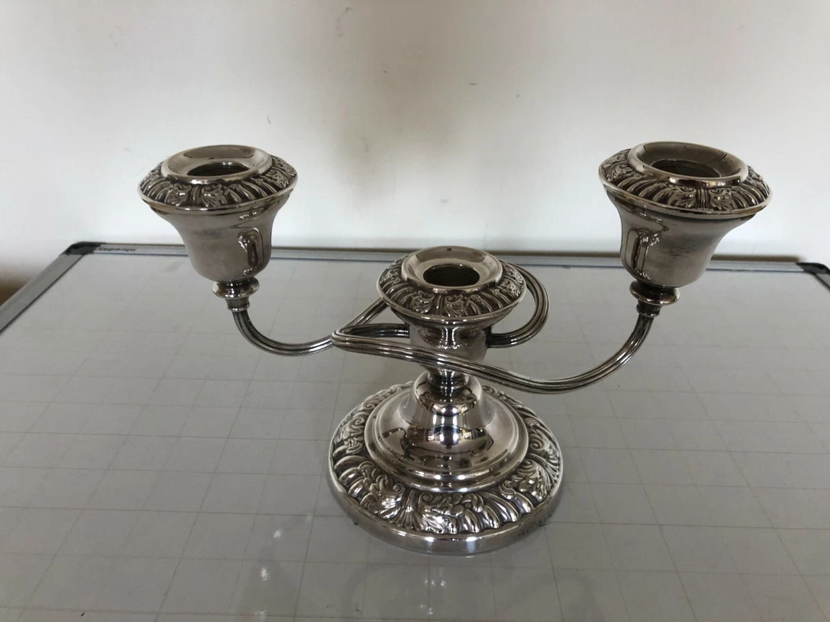 HEAVY HIGHLY DECORATED SILVER PLATED CANDELABRA (XXX-NN) | eBay