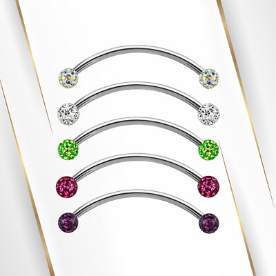 14G Snake Bites Grade Titanium Tongue Rings Barbell Ferido Tops Sold Each