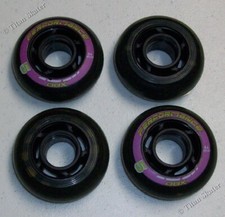 4 BLACK 64mm x 24mm 82A Wheels for Inline Skates Valve Cover Racing NO BEARINGS 