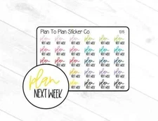 1315~~Plan Next Week Planner Stickers.