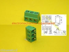 50pcs KF127-3P 3Pin Plug in Terminal Block Connector Panel 5.0mm pitch