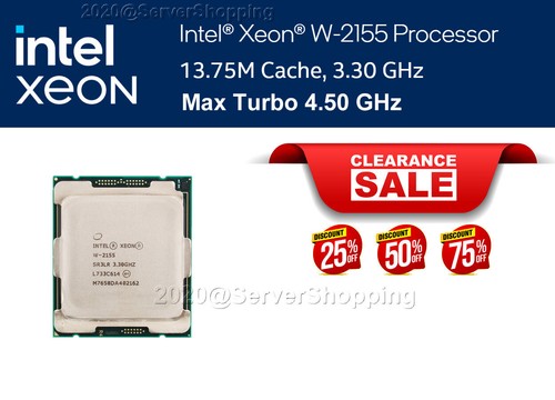 Intel Xeon W2155 (SR3LR) 3.30Ghz 10-Core 13.75MB 140W Workstation CPU - 第 1/8 張圖片