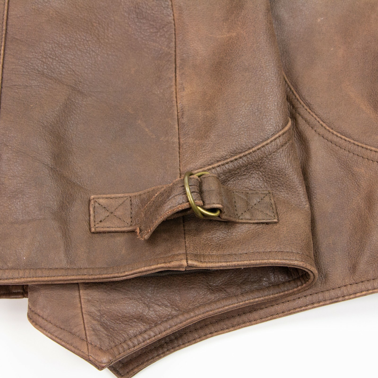 Vintage Marlboro Mens M Brown 100% Leather Wester… - image 4