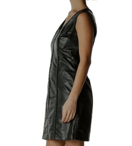 Abito tubino donna nero ecopelle smanicato Max Studio nuovo con etichette taglia media - Foto 3 di 16
