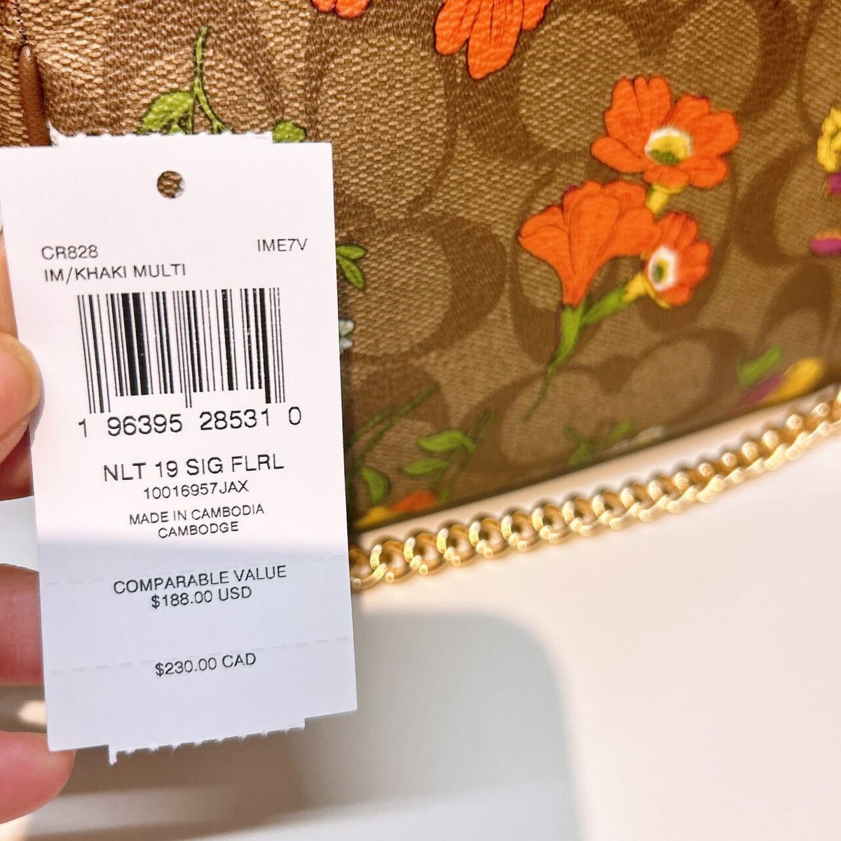 NWT Coach Nolita 19 In Signature Canvas With Floral Print