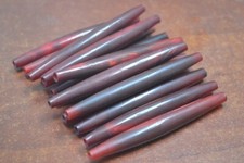 22 PCS RED BUFFALO HORN TUBE HAIR PIPE CHOKER BEADS 3 1/2"