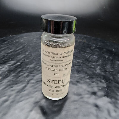 NBS/NIST Standard Reference Material 72b Chrome-Molybdenum Steel SAE 4130  