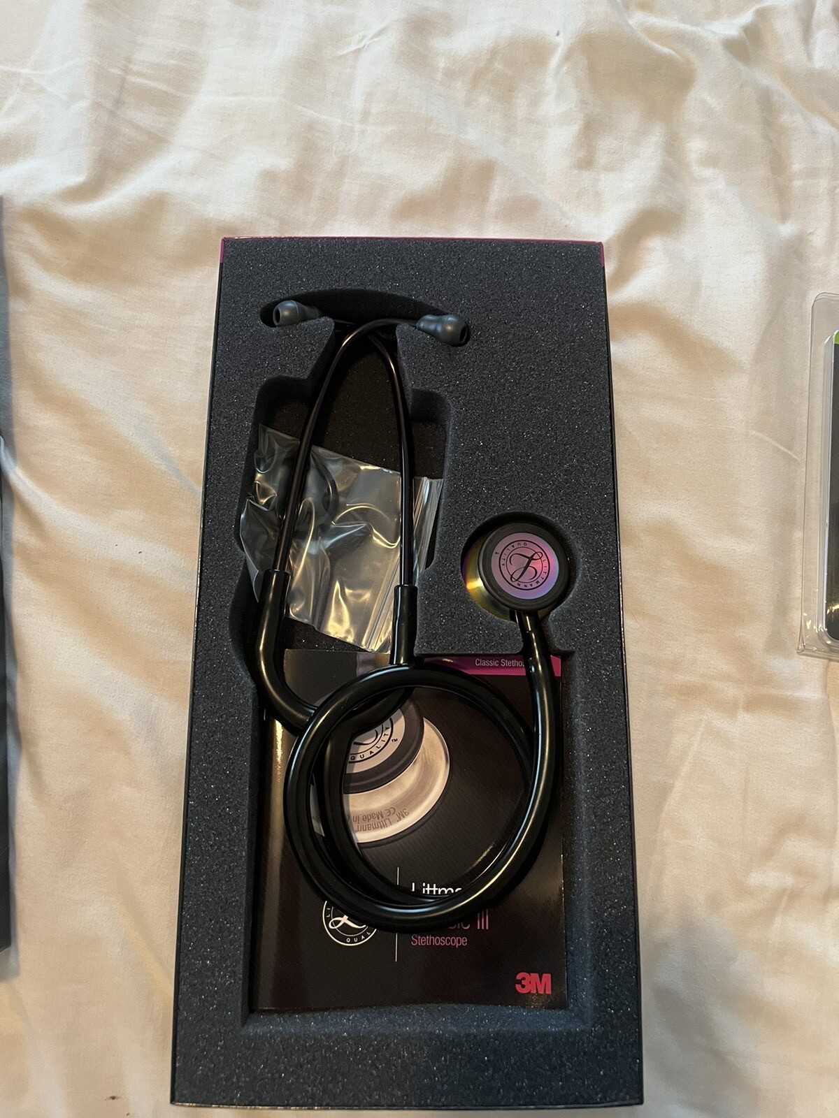 Littmann 5870 Classic III Monitoring Stethoscope Black With Rainbow Finish. 707387790356 eBay