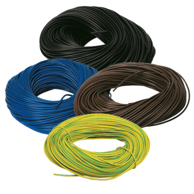 Brown Blue Tubing Wire Cable Tidy Socket Electrical PVC Sleeving 4mm Earth Brown Blue Tubing Wire Cable Tidy Socket Electrical PVC Sleeving 4mm Earth