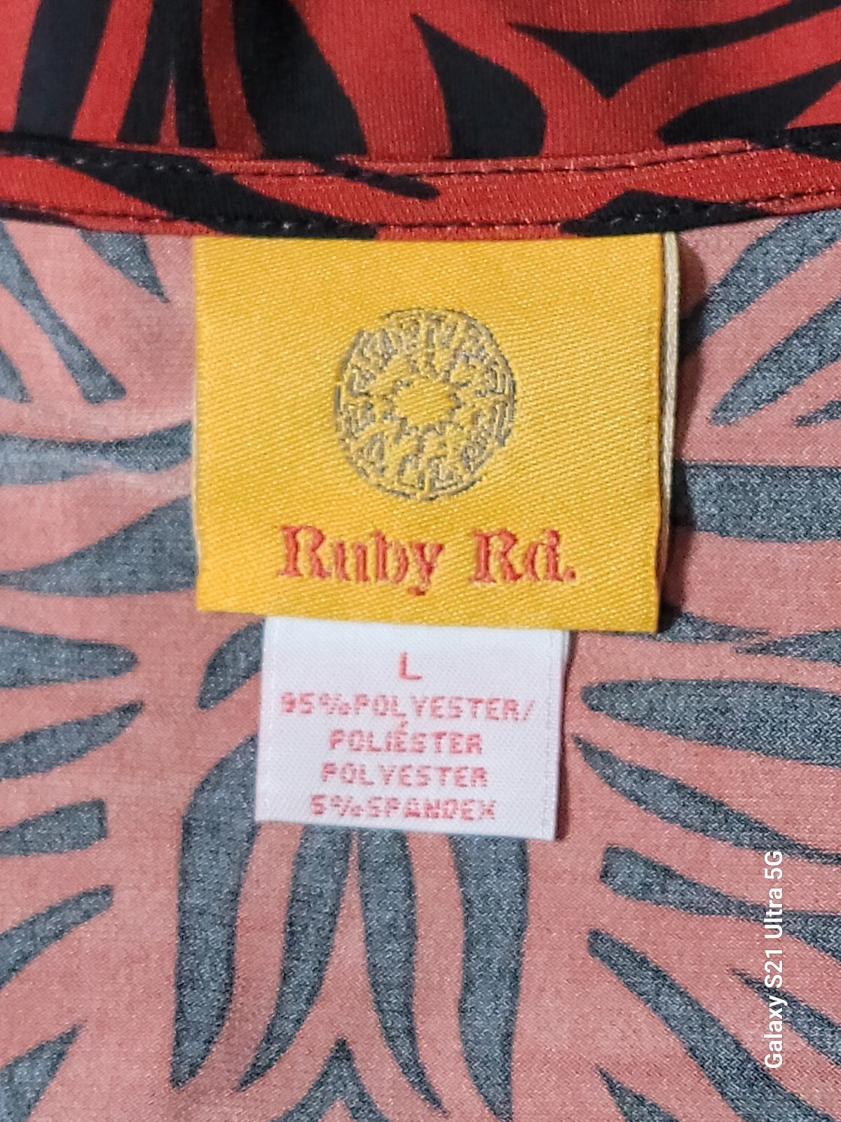 WOMENS SIZE L RUBY RD BLOUSSON PULLOVER BLOUSE RE… - image 8