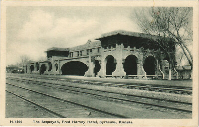 PC US, KS, SYRACUSE, FRED HARVEY HOTEL, SEQUOYAH, Vintage Postkarte (b32099)