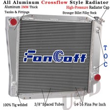 3 Row Aluminum Radiator For 1968-77 Ford Bronco 289302 Wagon Roadster 5.0l V8