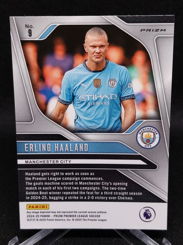 2024-25 Prizm Premier League EPL ERLING HAALAND Red Mosaic Prizm MANCHESTER CITY - Picture 2 of 2