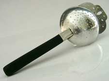 CHELMSFORD COLLEGE MID CENTURY MODERN HAND MADE STERLING SILVER TEA STRAINER
