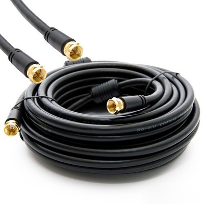 PremiumX 20m SAT Antennenkabel F-Stecker Anschlusskabel Satellitenkabel Schwarz