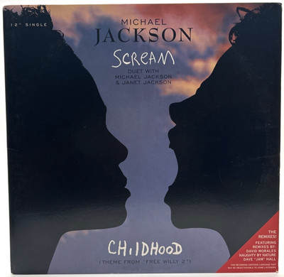 MICHAEL & JANET JACKSON ''Scream / Childhood'' 1995 12'' Maxi-Single Epic 49 78001