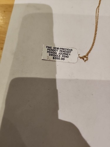 Colgante de peridoto semiprecioso fino 14k. S5 - Imagen 5 de 7