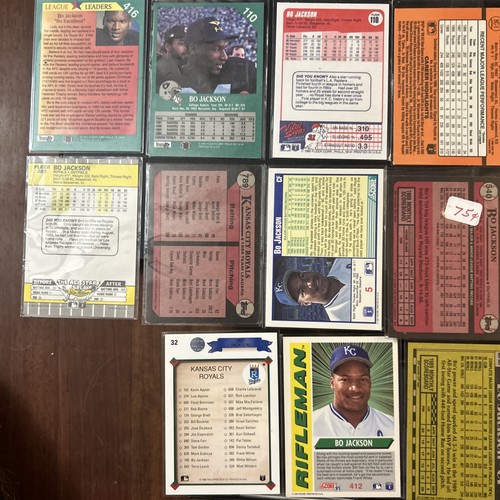 37 Card Bo Jackson Lot No Doubles, Includes Rookies, Promos & More All NM-LP - Picture 13 of 14
