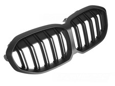 Sport Kühlergrill Doppelsteg für BMW 1er F40 2019-2024 Schwarz Glanz Front Grill
